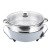 Lingfan Stainless Steel Handle Electric Chafing Dish Korean-Style Household Multi-Functional Stew Electric Food Warmer Integrated Non-Stick Electric Frying Pan