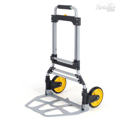 Aluminum Alloy Load-Bearing King 2-Wheel Mute Luggage Trolley Hand Buggy Trolley Trailer Pull