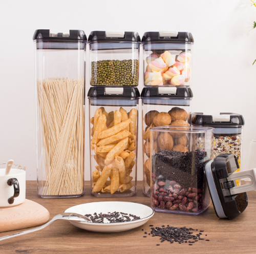 kitchen food sealed cans plastic seven-piece