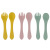 Baby Silicone Spoon Baby Training Rice Spoon Silicone Long Spoon Children's Tableware Set Manufacturer