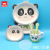 Bamboo Fiber Cartoon Dinner Plate Baby Compartment Household Children's Tableware Set Baby Eating Complementary Food Bowl Plate Spoon Fork Cup