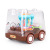 Inertia Cute Gear Cartoon Car Children Boy Transparent Car Drop-Resistant Toy Car Cartoon Car Toy Maternal and Child Supplies