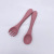 Baby Silicone Plate Integrated Children's Tableware Infant Food Supplement Snack Catcher Eating Spork 6-Piece Set