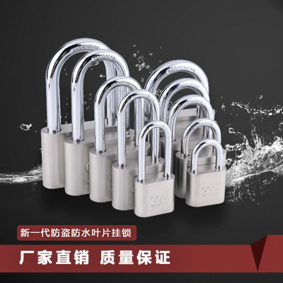 Factory Direct Sales Large round Corner Blade Padlock Anti-Theft Anti-Skid Imitation Stainless Steel Open Lock Small Lock Longevity Safe Lock for Dormitory