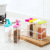 Transparent Plastic Seasoning Box with Base Spice Jar Six-Piece Kitchen Salt MSG Seasoning Jar Seasoning Can