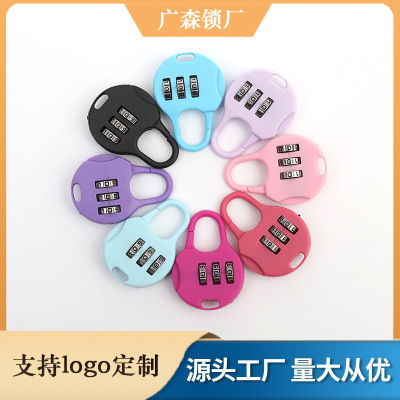 Plastic Padlock with Password Required Pencil Case Lock Luggage Bag Bag Mini Small Lock Household Drawer Lock