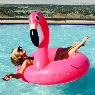 PVC Animal Swimming Ring Adult Flamingo Inflatable Overwater Floating Mat Seat Drainage Inflatable Products Factory Wholesale
