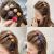 Duckbill Clip Hairy Ball Classic Style Side Braided Hair Barrettes Female Online Influencer Bangs Hair Clip for Broken Hair Barrettes Sub Side Clip Headdress Hair