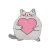 INS Girl Heart New Cartoon Cute Shaped Big Eye Cat Pillow Heart Love Heart Pink Lucky Cat Room