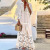 2021 Cross-Border Women's Spring Clothing Lace Stitching Tassel Slub Cotton Long Dress Beach Vacation Dress