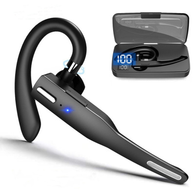 Business Ear-Mounted Single-Ear Bluetooth Headset Wireless Factory Direct Sales Sports Headset 525 Call Noise Reduction Digital Display Warehouse