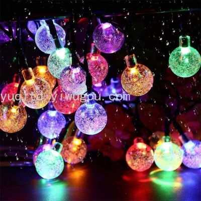 Solar-Powered String Lights Outdoor Waterproof Christmas Decoration Led String Light Solar Crystal Ball String Light