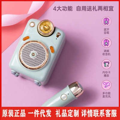 Divoom Little Witch Wireless Bluetooth Audio Microphone Karaoke Household Radio Speaker Retro Portable
