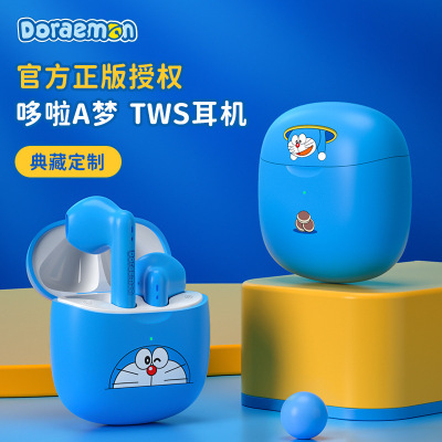 Doraemon Bluetooth Earphone in-Ear Wireless Binaural Stereo Sports Doraemon Mini TWS Headset