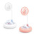 UFO Adorable Rabbit Mini USB Folding Fan Colorful Night Lamp Little Fan Gift