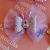 Ice and Snow Children's Hair Accessories Elsa Bow Baby Side Clip Snowflake Yarn Baby Headdress Topknot Hair Clip Girl H