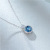 Popular Original Ocean Heart S925 Sterling Silver Necklace Female Clavicle Chain Female High-Grade Crystal Jewelry