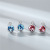 S925 Sterling Silver Stud Earrings Women's High-End Crystal Stylish Earrings Retro Korean Type Earrings