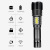 New P50 Aluminum Alloy Telescopic Zoom LED Flashlight with Side Cob Light USB Charging Strong Light Long Shot Flashlight Tube