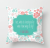 Formula Flower Letter Printed Polyester Peach Skin Pillow Cover Foreign Trade Exclusive Supply