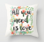 Formula Flower Letter Printed Polyester Peach Skin Pillow Cover Foreign Trade Exclusive Supply