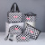 New Cosmetic Bag Black and White Chessboard Grid Wash Bag Korean Style Cosmetic Case Large Capacity Travel Cosmetics Storage Bag