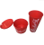 Online Red Cola Disposable Cup with Straw Snack Drinks One-Piece Cup Foreign Trade Exclusive