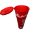 Online Red Cola Disposable Cup with Straw Snack Drinks One-Piece Cup Foreign Trade Exclusive