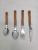 Plastic Handle Stainless Steel 24-Piece Tableware Knife Spoon Fork