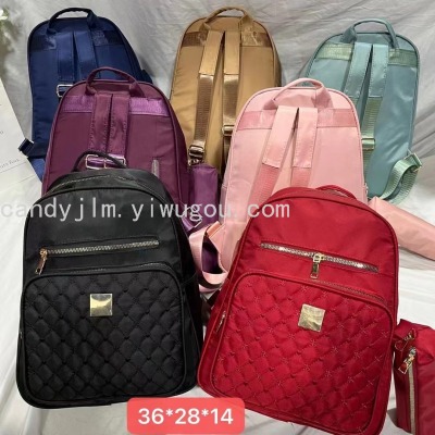 Waterproof Nylon Fabric Large Casual Women's Bag Fashionable Oxford Cloth All-Matching and Lightweight Backpack