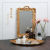 Irregular Mirror French Vintage Palace Relief Gold Makeup Mirror Decorative Hanging Mirror Wall Photo