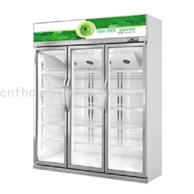 Supermarket Vertical Air-Cooled Display Beverage Cabinet Commercial Display Freezer Convenience Store Beverage Cabinet
