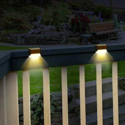 Solar 1led Fence Light Outdoor Waterproof Garden Railing Light Step Light Courtyard Decoration Street Lamp