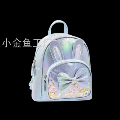 2022 New Girls Schoolbag, Foreign Trade Hot Sale Backpack, Cross-Border Children Three-Purpose Bag, Burst Crack Fashion Bag