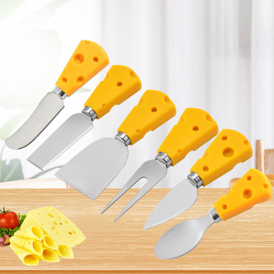 Cheese Cheese Knife Set Cake Fork Knife Cheese Cutter Six-Piece Mini Kitchen Gadget