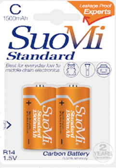 Suomi No. 2 Battery R14p 1.5vd Battery Factory Direct Export to EU