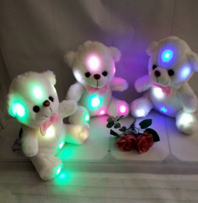 Colorful Luminous Teddy Bear Plush Toys for Foreign Trade
