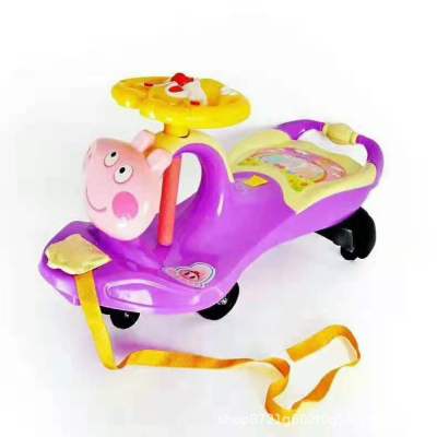 Baby Swing Car New Bobby Car Gift Scooter with Music Bicycle Luge Toy Car Wholesale