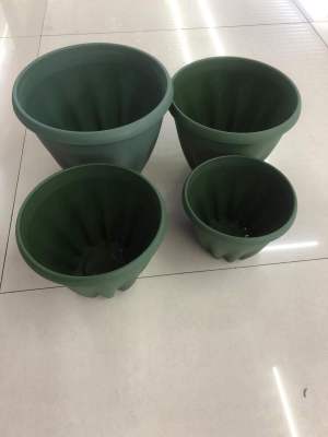 2022 New Plastic Flowerpot Wholesale Succulent Plant Special Flowerpot Wholesale 3861-3865 Green Flowerpot