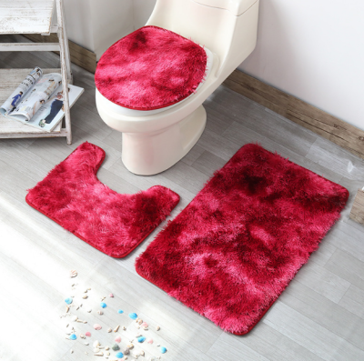 Embossed Plush Thickened Bathroom Toilet Floor Mat Foreign Trade Exclusive