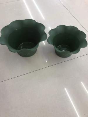 Wholesale Supply Plastic Flowerpot Melamine Flowerpot 3826-3827 New Green Flowerpot