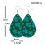 New European and American Drop-Shaped Irish Leather Earrings Sub-Green Leather PU Earrings Factory Direct Sales