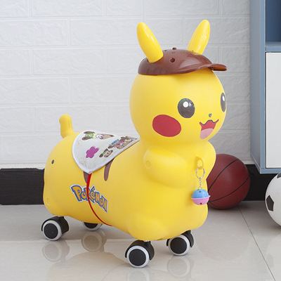 New Pikachu Children's Scooter Stroller Four-Wheel Luge Baby Maternal and Infant Store Gift Toy Car Bicycle
