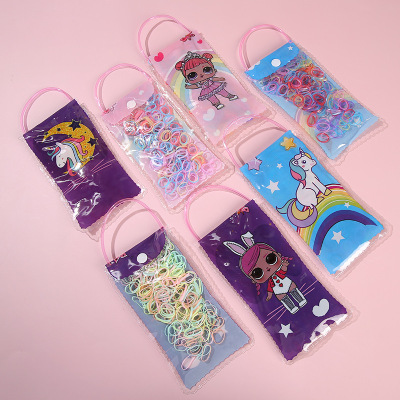 Children 'S Colorful Rubber Band 2 Yuan Shop Little Girl Handbag Belt Tire Girl Hair Tie Disposable Small Rubber Band