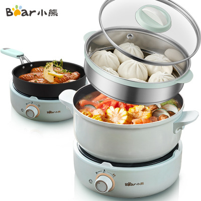Bear DHG-B25B2 Multi-Functional Electric Food Warmer Split Electric Chafing Dish 2.5L Electric Frying Pan Hot Pot + Fry Pan + Steamer