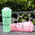 Summer Cup with Straw Portable Double Wall Water Bottle Refrigeration Ice Cup