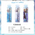 7724 Guangbo Pen B12008b Frozen Bag Changing Pen (Containing 6 Ink Sac Erasable Blue)