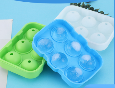 Creative Silicone Six Balls Ice Cube Mold Foreign Trade Exclusive