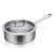 Factory Direct Sales 430 Stainless Steel Gift Pot Set Right Angle Soup Pot Milk Pot Wok Frying Pan Steamer Three-Piece Set