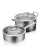 Factory Direct Sales 430 Stainless Steel Gift Pot Set Right Angle Soup Pot Milk Pot Wok Frying Pan Steamer Three-Piece Set